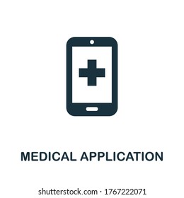 Medical Application icon. Simple element from digital health collection. Creative Medical Application icon for web design, templates, infographics and more