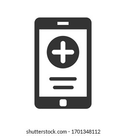 Icono de aplicación médica, gráficos vectoriales
