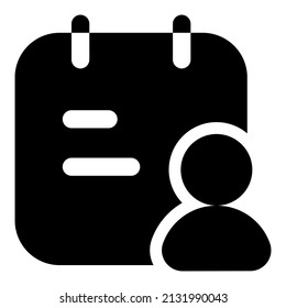 Medical Appointment Icon With Black Color