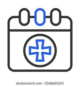 Medical appointment icon. Concept of healthcare, schedule, and reminder.