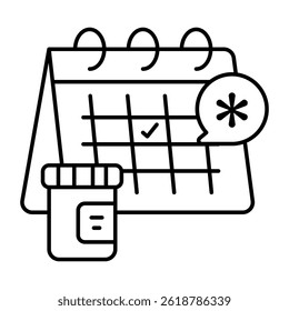 Medical appointment icon, editable vector