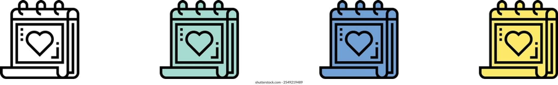 medical appointment icon. Outline, Green, Blue and Yellow Style Design Isolated On White Background