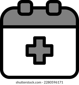 Icono de cita médica representa la programación de una cita con un proveedor de atención médica o un centro médico