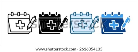 Medical Appointment Icon Set Multiple Style Collection