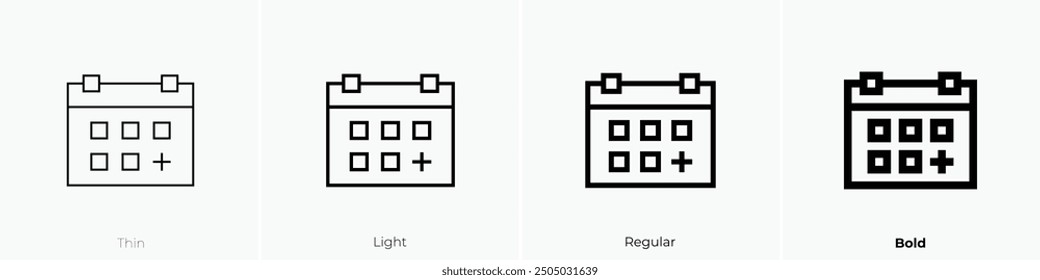 medical appointment icon. Thin, Light Regular And Bold style design isolated on white background