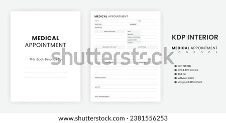 Medical Appointment Schedule Planner Template Printable Medication Journal