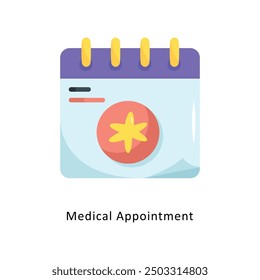 Medical Appointment Vector Flat Icon Design illustration Symbol on White background EPS 10 File 