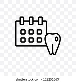 Medical appointment vector linear icon isolated on transparent background, Medical appointment transparency concept can be used for web and mobile