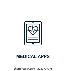 Medical Apps icon. Monochrome simple Healthcare icon for templates, web design and infographics