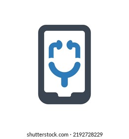 Icono de aplicaciones médicas (ilustración simple vectorial)