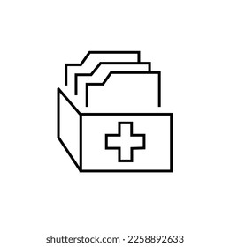 icono de informe de archivo médico vector eps10.