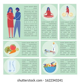 Medical Article about Condition Pregnant Woman. For Good Pregnancy, Proper Nutrition, Maintaining Good Posture, Meditation, Active Rest, Visiting Doctor and Husband Supporting are Important.