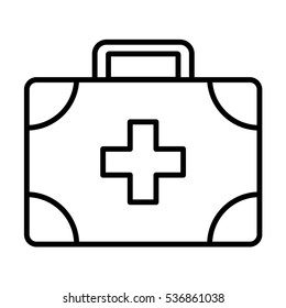 medical assistance outline icon, thin line symbol of medical case, best for web, mobile and logo design