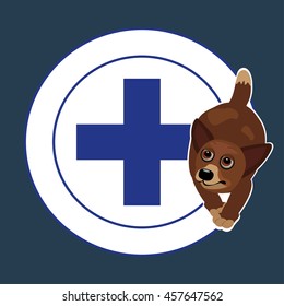 Medical Assistance pet. Good for veterinary clinics. Vector illustration