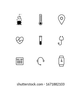 Medical assistant icon set vector