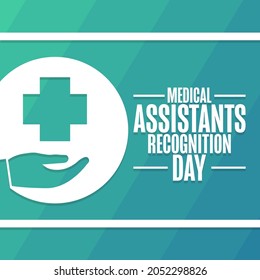 Medical Assistants Recognition Day. Holiday concept. Template for background, banner, card, poster with text inscription. Vector EPS10 illustration