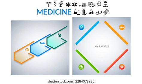 Medical background abstract - concept health care or medicine technology. Vector Illustration EPS 10, Graphic Design elements vertical banner, flyer dental service, presentation template brochure