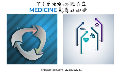Medical background abstract - concept health care or medicine technology. Vector Illustration EPS 10, Graphic Design elements vertical banner, flyer dental service, presentation template brochure