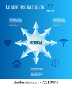 Medical background abstract - concept health care or medicine technology. Vector Illustration EPS 10, Graphic Design elements vertical banner, flyer dental service, presentation template brochure