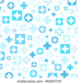 Medical background, Blue crosses, vector illustration design