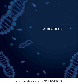 medical background cartel with dna helixes