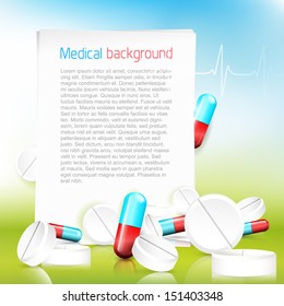 Medical background with copyspace 