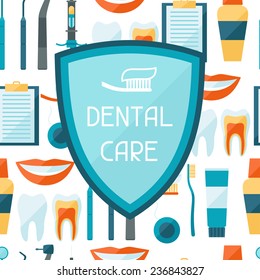 Medical background design with dental equipment icons.