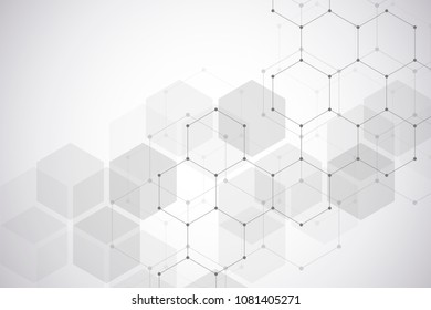 Medical background design. Geometric abstract background with hexagons. Medicine, science and technology vector illustration