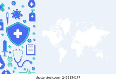 medical background with flat color concept. Vector illustration