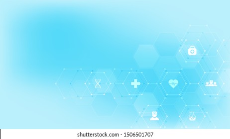 Medical Background Flat Icons Symbols Template Stock Vector (Royalty ...