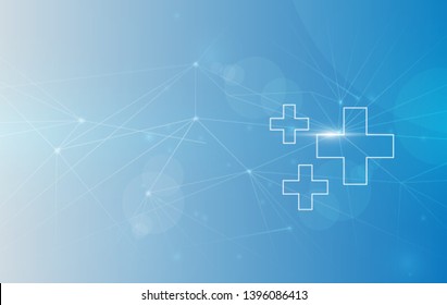 Medical  Background, Global Connectivity Suitable for Healthcare and Medical Topic. vector illustration