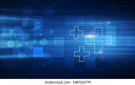 Medical  Background, Global Connectivity Suitable for Healthcare and Medical Topic. vector illustration