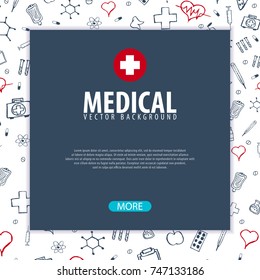 Medical background. Health care. Vector medicine illustration