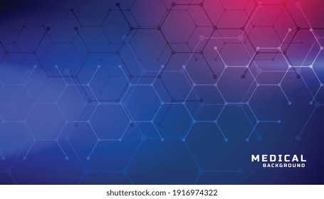 medical background with hexagonal shapes