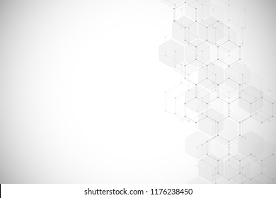 Medical background from hexagons pattern. Geometric elements of design for modern communications, medicine, science and digital technology. Hexagon pattern background, vector illustration