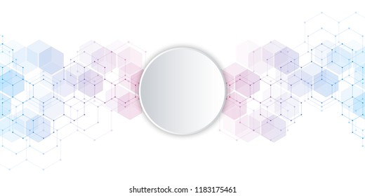Medical background from hexagons pattern. Geometric elements of design for modern communications, medicine, science and digital technology. Hexagon pattern background, vector illustration