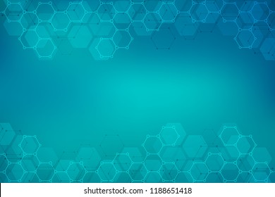 Medical background from hexagons pattern. Geometric elements of design for modern communications, medicine, science and digital technology. Hexagon pattern background, vector illustration