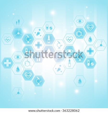 Medical background with icons