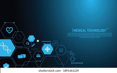 Medical Background Image Care In Abstract Geometric Hexagon Design Icon In Background