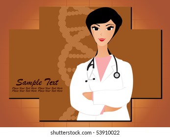 medical background with isolated doctor