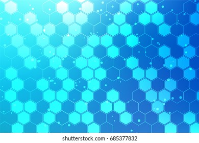 Medical Background with Lines, Dots, Molecules, Figures on Colored Texture.  Concept of Technological and Scientific Illustration.  Vector Template of Health Brochure.