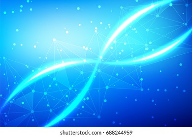 Medical Background with Lines, Dots, Molecules, Figures on Colored Texture.  Concept of Technological and Scientific Illustration.  Vector Template of Health Brochure.