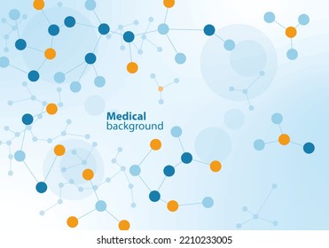 medical background with molecular mesh and illustrator