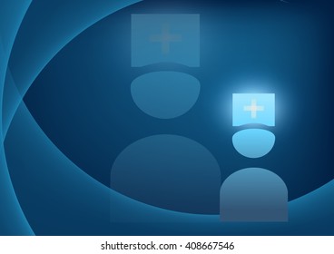 medical background with nurse medical symbol
