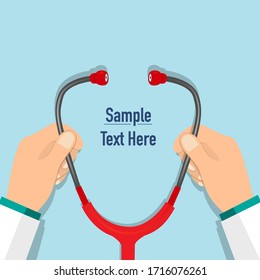 Medical background with stethoscope. Vector Illustration design.