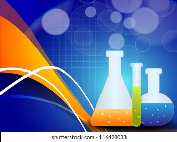Medical background with test tubes. EPS 10.