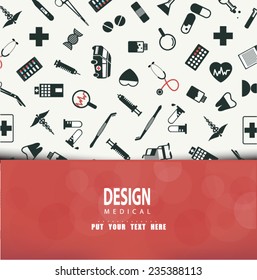 Medical background vector vintage