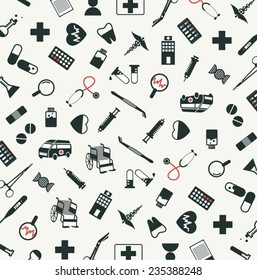 Medical background vector vintage