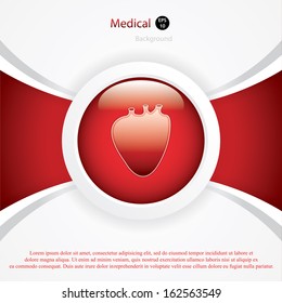 Medical background.Heart vector