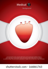 Medical background.Heart vector